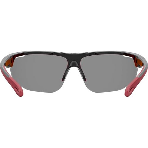 언더아머 Under Armour Men's UA 0002/G/S Special Shape Sunglasses, Black/Infrared, 71mm, 9mm