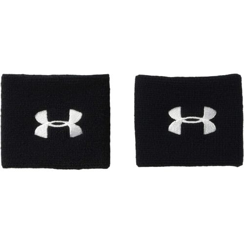 언더아머 Under Armour Mens 3 Performance Wristband - 2-Pack