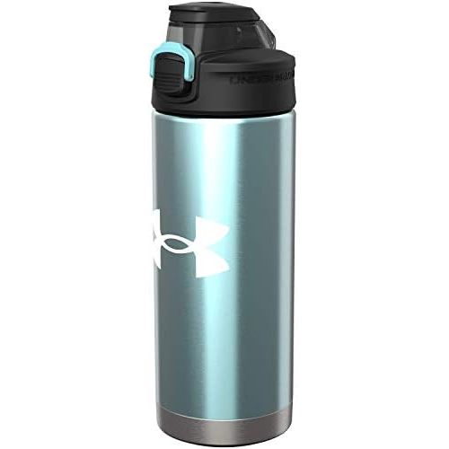 언더아머 Under Armour 16oz Protege Water Bottle, Stainless Steel, Vacuum Insulated, Leak Resistant Lid, Self Draining Cap, For Kids & Adults, All Sports, Gym, Camping, Fits Bike Holder