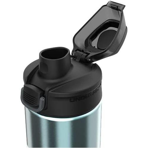 언더아머 Under Armour 16oz Protege Water Bottle, Stainless Steel, Vacuum Insulated, Leak Resistant Lid, Self Draining Cap, For Kids & Adults, All Sports, Gym, Camping, Fits Bike Holder