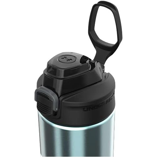 언더아머 Under Armour 16oz Protege Water Bottle, Stainless Steel, Vacuum Insulated, Leak Resistant Lid, Self Draining Cap, For Kids & Adults, All Sports, Gym, Camping, Fits Bike Holder