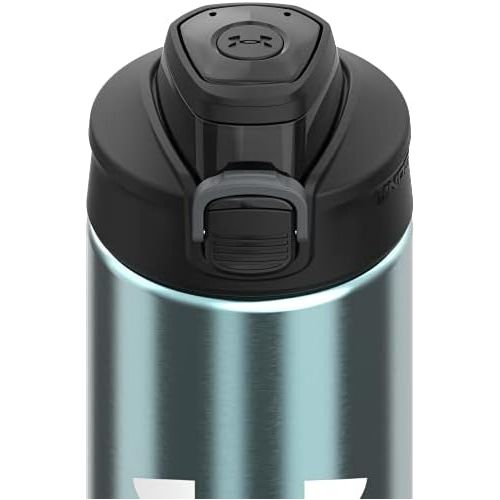 언더아머 Under Armour 16oz Protege Water Bottle, Stainless Steel, Vacuum Insulated, Leak Resistant Lid, Self Draining Cap, For Kids & Adults, All Sports, Gym, Camping, Fits Bike Holder