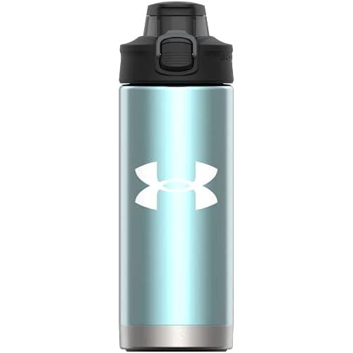 언더아머 Under Armour 16oz Protege Water Bottle, Stainless Steel, Vacuum Insulated, Leak Resistant Lid, Self Draining Cap, For Kids & Adults, All Sports, Gym, Camping, Fits Bike Holder