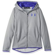 Under Armour Girls Armourfleece Full Zip, Steel Light Heather (035), Youth X-Small