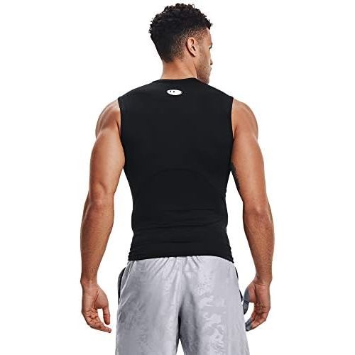 언더아머 Under Armour Mens HeatGear Compression Sleeveless T-Shirt