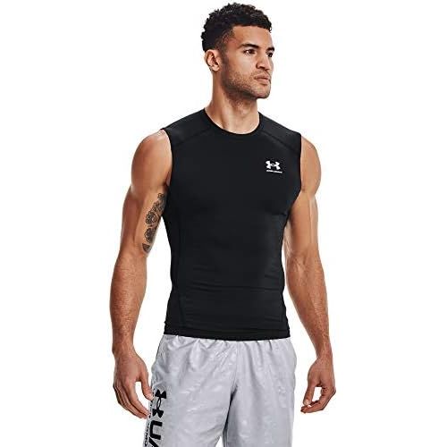 언더아머 Under Armour Mens HeatGear Compression Sleeveless T-Shirt