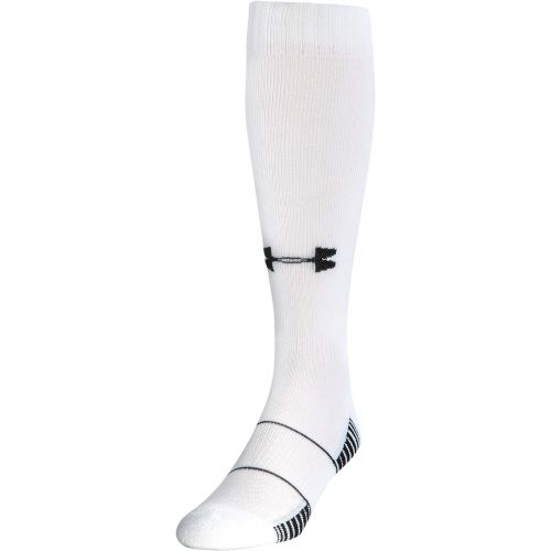 언더아머 Under Armour Adult Team Over-The-Calf Socks, 1-Pair , White/Black , X-Large