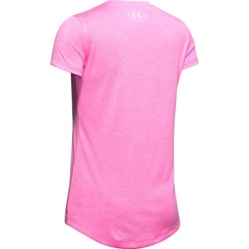 언더아머 Under Armour Girls Big Logo Twist Short Sleeve Training Workout T-Shirt