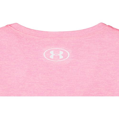 언더아머 Under Armour Girls Big Logo Twist Short Sleeve Training Workout T-Shirt