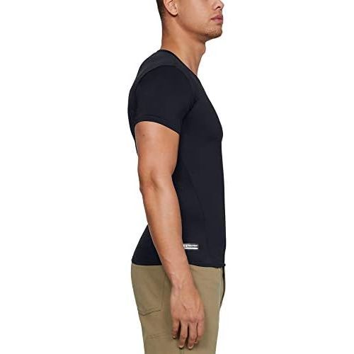 언더아머 Under Armour Mens HeatGear Tactical V-Neck Compression Short Sleeve T-Shirt