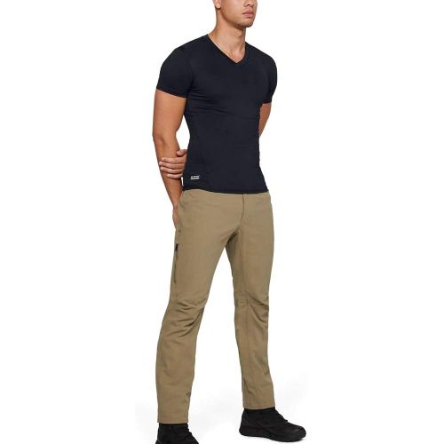 언더아머 Under Armour Mens HeatGear Tactical V-Neck Compression Short Sleeve T-Shirt