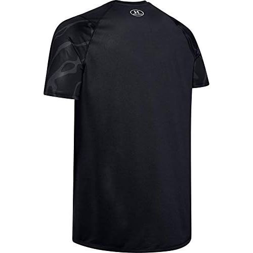 언더아머 Under Armour Mens Mk1 Tonal Print Short Sleeve Training Workout Shirt