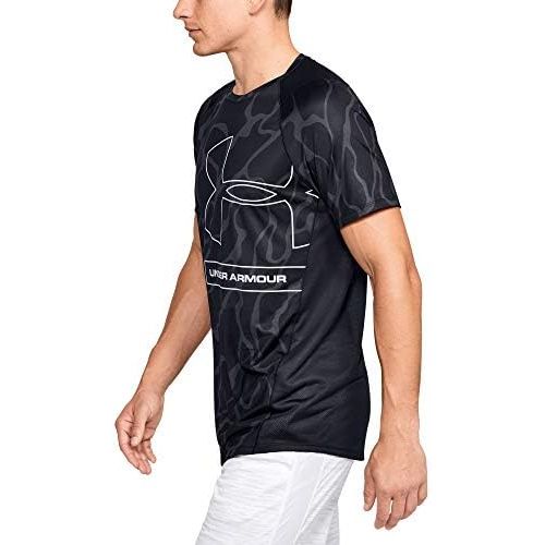 언더아머 Under Armour Mens Mk1 Tonal Print Short Sleeve Training Workout Shirt