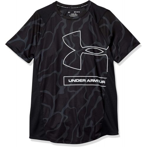 언더아머 Under Armour Mens Mk1 Tonal Print Short Sleeve Training Workout Shirt