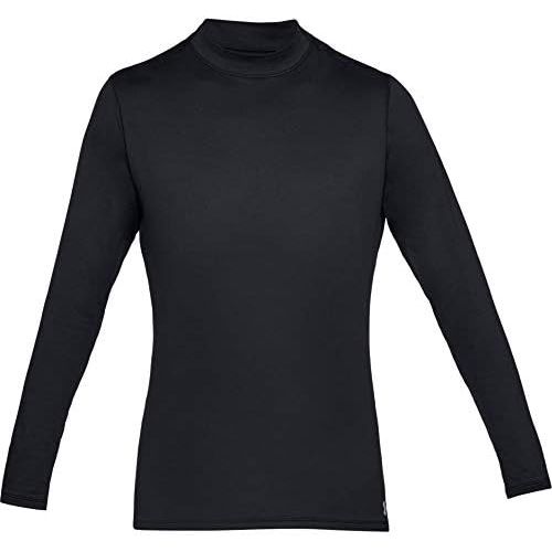 언더아머 Under Armour Mens ColdGear Fitted Mock Long-Sleeve T-Shirt