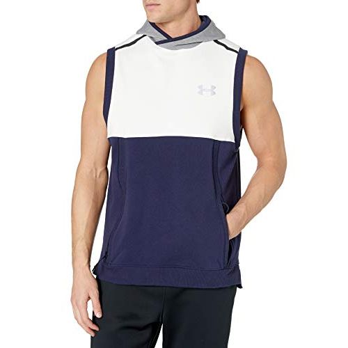 언더아머 Under Armour Mens Threadborne Fleece Sleeveless Hoodie