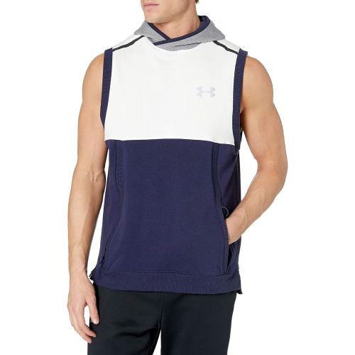 언더아머 Under Armour Mens Threadborne Fleece Sleeveless Hoodie