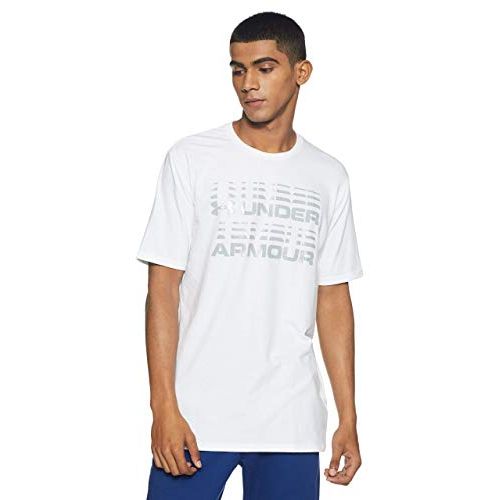 언더아머 Under Armour Mens Wordmark Glitch Short Sleeve Short Sleeve