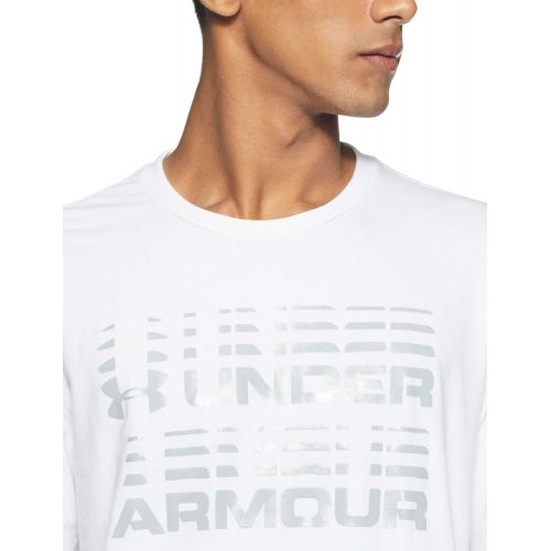 언더아머 Under Armour Mens Wordmark Glitch Short Sleeve Short Sleeve