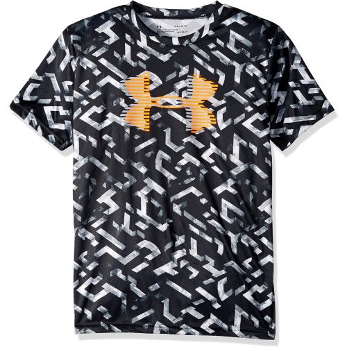 언더아머 Under Armour Boys Tech Big Logo Printed T-Shirt Short Sleeve