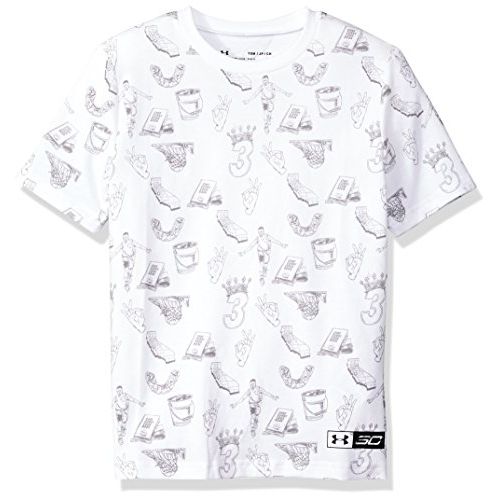 언더아머 Under Armour Under Armour Boys Sc30 Printed Ss Tee Short Sleeve