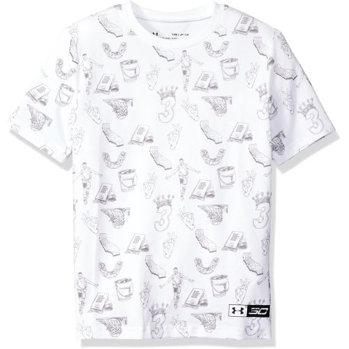 언더아머 Under Armour Under Armour Boys Sc30 Printed Ss Tee Short Sleeve