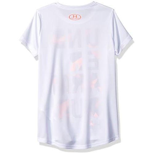 언더아머 Under Armour Girls Hybrid 2.0 Big Logo Tee Short Sleeve