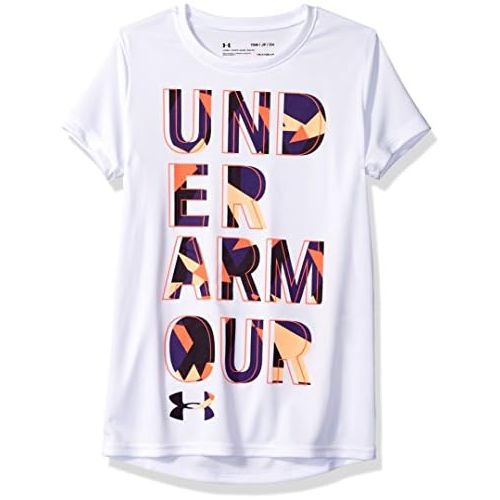 언더아머 Under Armour Girls Hybrid 2.0 Big Logo Tee Short Sleeve