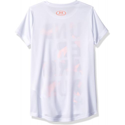 언더아머 Under Armour Girls Hybrid 2.0 Big Logo Tee Short Sleeve