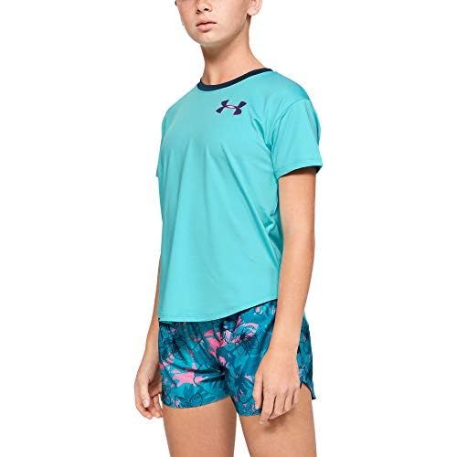 언더아머 Under Armour Girls Armour Heatgear Short-Sleeve