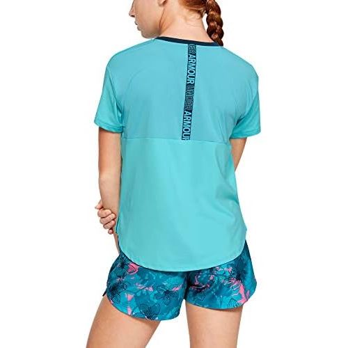 언더아머 Under Armour Girls Armour Heatgear Short-Sleeve