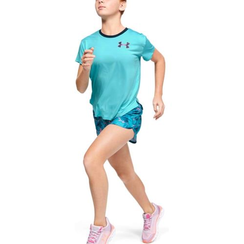 언더아머 Under Armour Girls Armour Heatgear Short-Sleeve