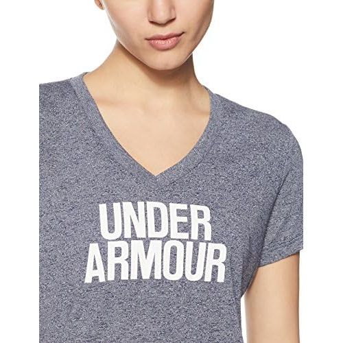 언더아머 Under Armour Womens Threadborne Train Wordmark V-Neck - Twist Shirt