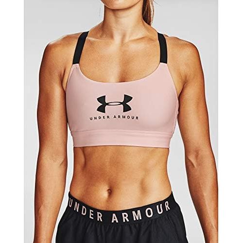 언더아머 Under Armour Womens Armour Mid-Impact Keyhole Graphic Sports Bra