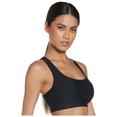 언더아머 Under Armour Womens HeatGear Armour Mid Impact Crossback Sports Bra