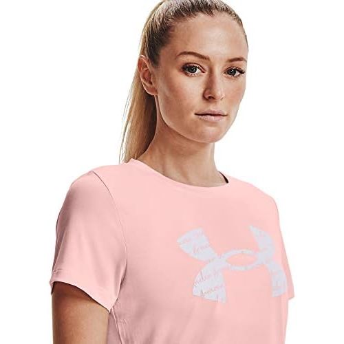 언더아머 Under Armour Womens Tech Twist Big Logo Short-Sleeve Crew Neck T-Shirt