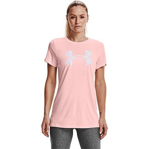 언더아머 Under Armour Womens Tech Twist Big Logo Short-Sleeve Crew Neck T-Shirt