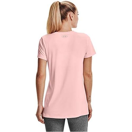 언더아머 Under Armour Womens Tech Twist Big Logo Short-Sleeve Crew Neck T-Shirt