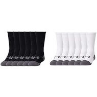 Under Armour Youth Resistor 3.0 Crew Socks, 6-Pairs, Black/Graphite, Youth Large & Under Armour Youth Resistor 3.0 Crew Socks, 6 Pairs, White/Graphite, Shoe Size: Youth 13.5K-4Y