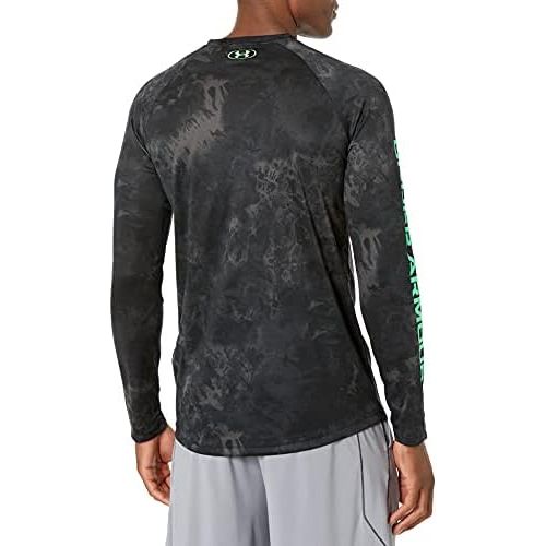 언더아머 Under Armour Mens Tech 2.0 Print Lockup Long Sleeve T-Shirt