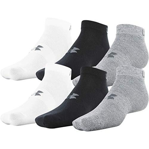 언더아머 Under Armour Mens Essential Lite Low Cut Socks, 6-Pairs