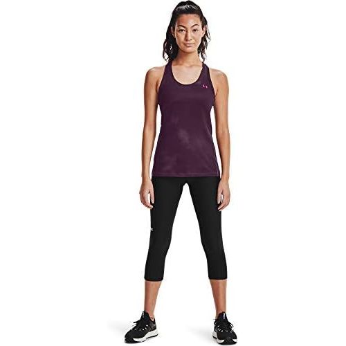 언더아머 Under Armour Womens HeatGear Mid No-Slip Waistband Pocketed Capri