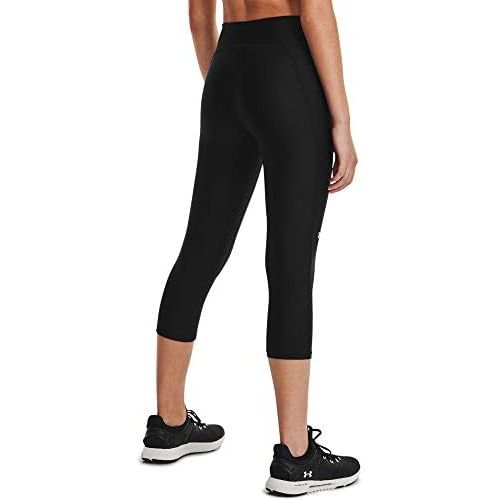 언더아머 Under Armour Womens HeatGear Mid No-Slip Waistband Pocketed Capri