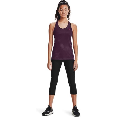 언더아머 Under Armour Womens HeatGear Mid No-Slip Waistband Pocketed Capri