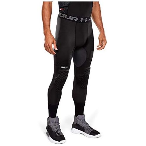 언더아머 Under Armour Basketball Hex Padded Tights, Compression Tights with Pads for Basketball, Lacrosse, Football