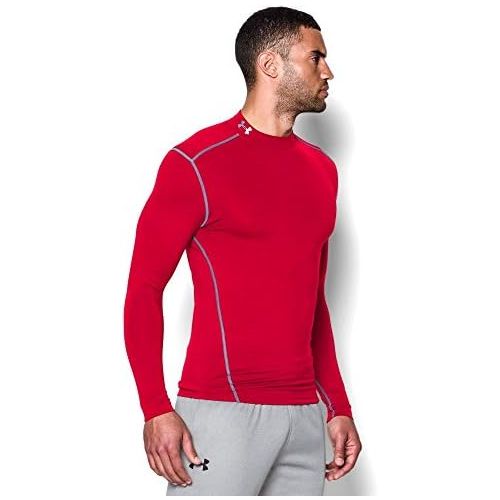 언더아머 Under Armour Mens ColdGear Armour Compression Mock Long-Sleeve T-Shirt