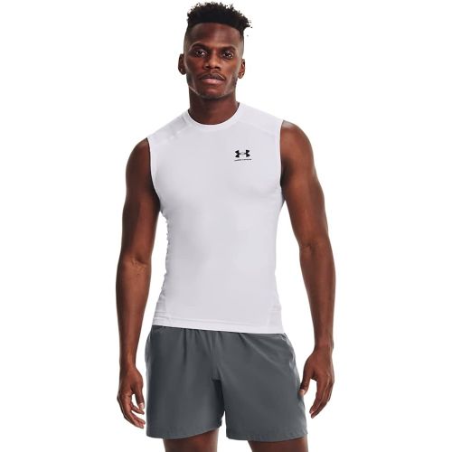 언더아머 Under Armour Mens HeatGear Compression Sleeveless T-Shirt