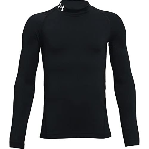 언더아머 Under Armour Boys ColdGear Mock Long Sleeve T-Shirt