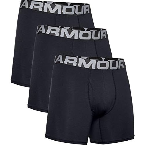 언더아머 Under Armour Mens Charged Cotton 6-inch Boxerjock 3-Pack