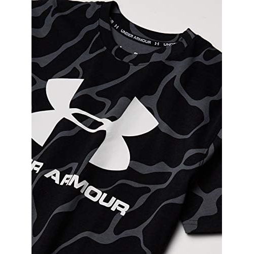 언더아머 Under Armour Mens Sportstyle Printed Logo Short Sleeve Training Workout Shirt Short Sleeve